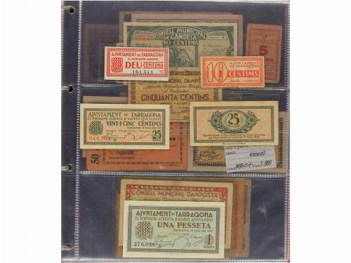 BILLETES LOCALES GUERRA CIVIL. Lote 167 billetes. Colección 