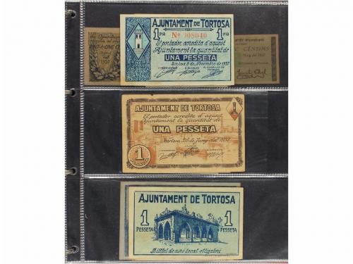 BILLETES LOCALES GUERRA CIVIL. Lote 167 billetes. Colección 