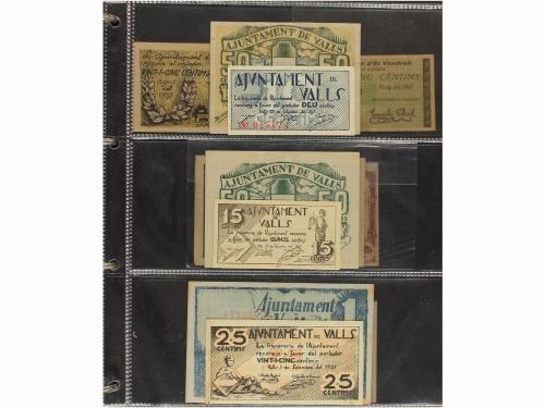 BILLETES LOCALES GUERRA CIVIL. Lote 167 billetes. Colección 