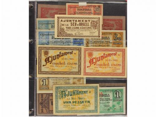 BILLETES LOCALES GUERRA CIVIL. Lote 167 billetes. Colección 