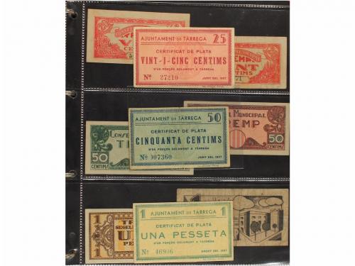 BILLETES LOCALES GUERRA CIVIL. Lote 167 billetes. Colección 