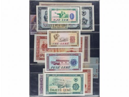 BILLETES EXTRANJEROS. Lote 18 billetes 1 a 200 Leke. 1957 a 