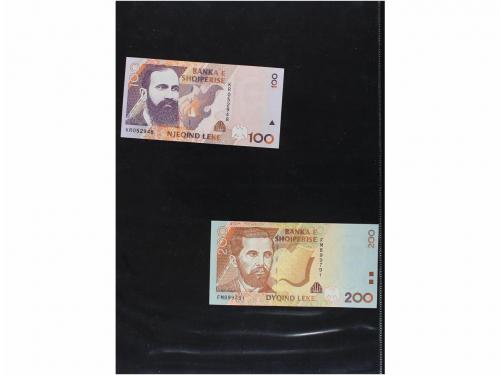 BILLETES EXTRANJEROS. Lote 18 billetes 1 a 200 Leke. 1957 a 