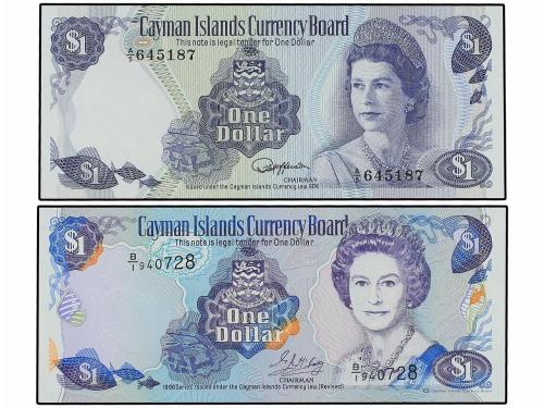 BILLETES EXTRANJEROS. Lote 2 billetes 1 Dólar. 1974 (1985) y