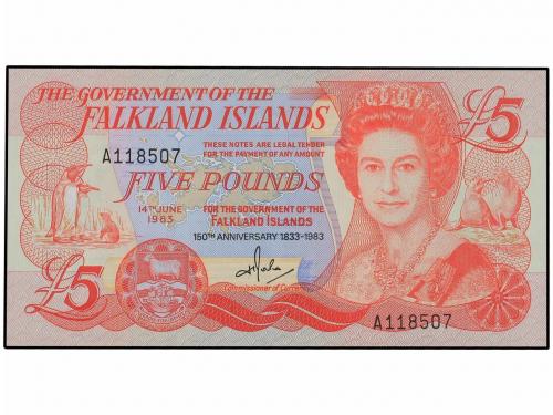 BILLETES EXTRANJEROS. 5 Libras. 1983. ISLAS FALKLAND. Edició