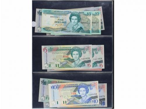 BILLETES EXTRANJEROS. Lote 13 billetes 1, 5 (9) y 10 Dólares