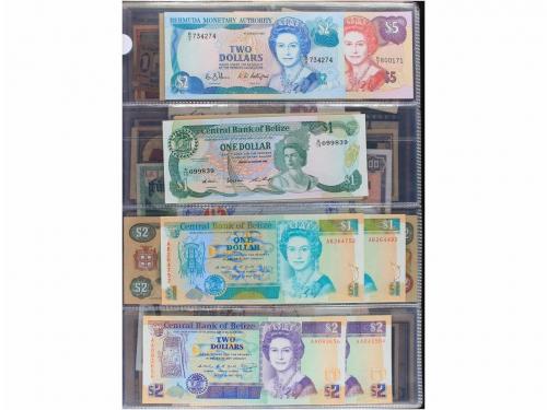 BILLETES EXTRANJEROS. Lote 36 billetes y 69 Notgelds. 1902 