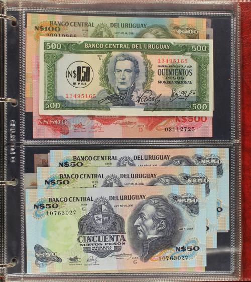 BILLETES EXTRANJEROS. Lote 83 billetes. S.XX. PERÚ (27), SU