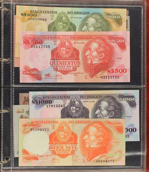 BILLETES EXTRANJEROS. Lote 83 billetes. S.XX. PERÚ (27), SU