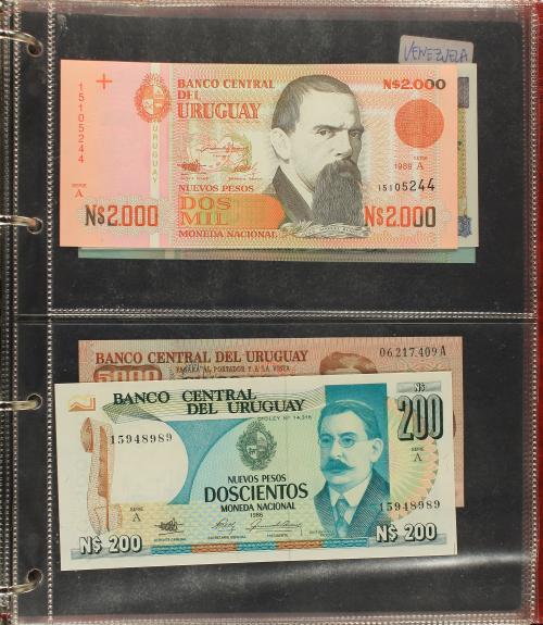 BILLETES EXTRANJEROS. Lote 83 billetes. S.XX. PERÚ (27), SU