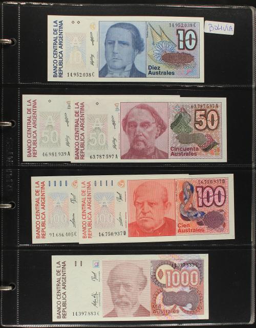 BILLETES EXTRANJEROS. Lote 289 billetes. Siglo XX. ARGENTIN