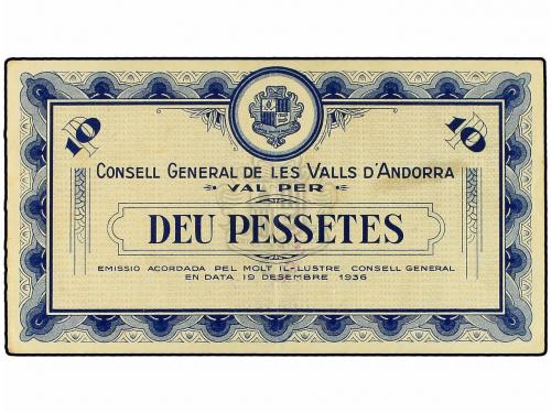 EMISIONES DE ULTRAMAR I ANDORRA. 10 Pessetes. 19 Desembre 1