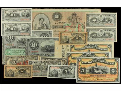 EMISIONES DE ULTRAMAR I ANDORRA. Lote 16 billetes 5 (3), 10