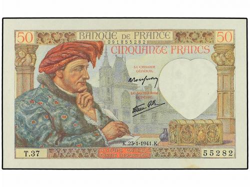 BILLETES EXTRANJEROS. 50 Francos. 23 Enero 1941. FRANCIA. Ja