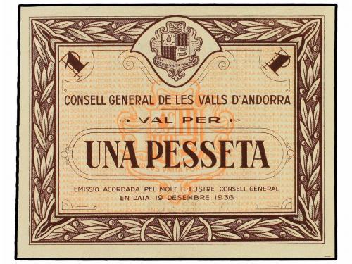 EMISIONES DE ULTRAMAR I ANDORRA. 1 Pesseta. 19 Desembre 193