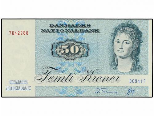 BILLETES EXTRANJEROS. 50 Kroner. 1972. DINAMARCA. Engelke Ry