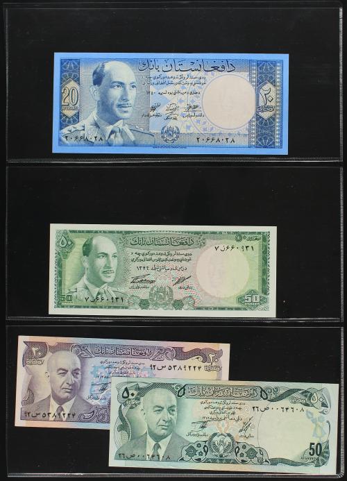 BILLETES EXTRANJEROS. Lote 72 billetes. Siglo XX. AFGANISTÁ
