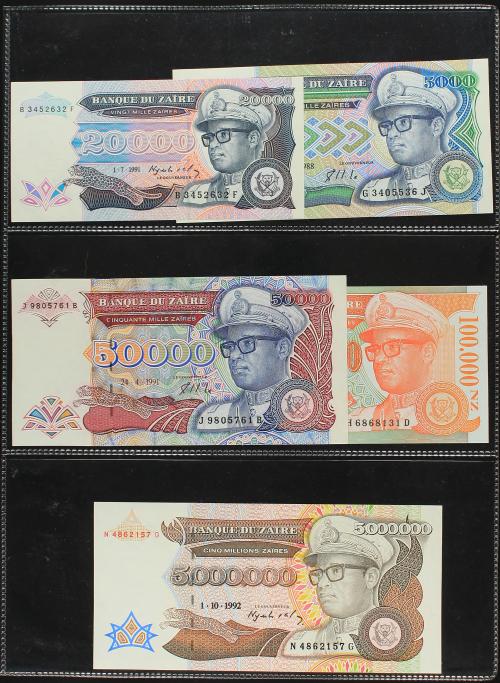 BILLETES EXTRANJEROS. Lote 60 billetes. Siglo XX. BIAFRA, S