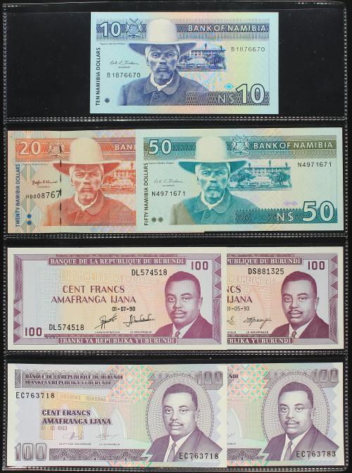 BILLETES EXTRANJEROS. Lote 94 billetes. Siglo XX. BOTSWANA,