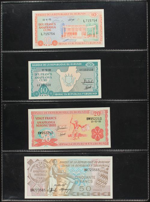 BILLETES EXTRANJEROS. Lote 94 billetes. Siglo XX. BOTSWANA,