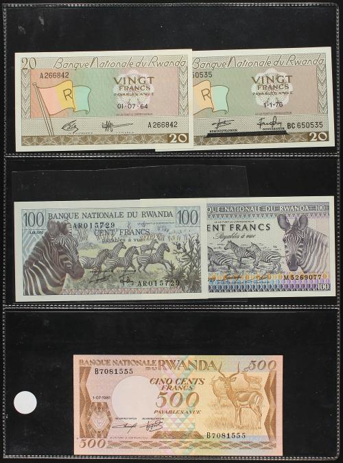BILLETES EXTRANJEROS. Lote 94 billetes. Siglo XX. BOTSWANA,