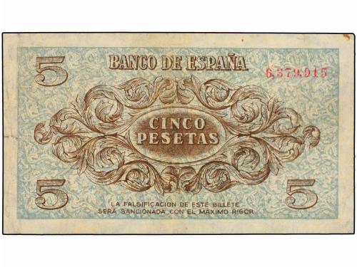 ESTADO ESPAÑOL. 5 Pesetas. 21 Noviembre 1936. (Leves reparac