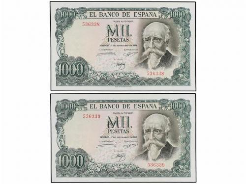 ESTADO ESPAÑOL. Lote 2 billetes 1.000 Pesetas. 17 Septiembre