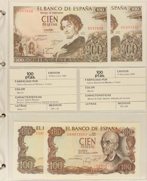 ESTADO ESPAÑOL. Lote de 64 billetes 1 a 1.000 Pesetas. 1936 