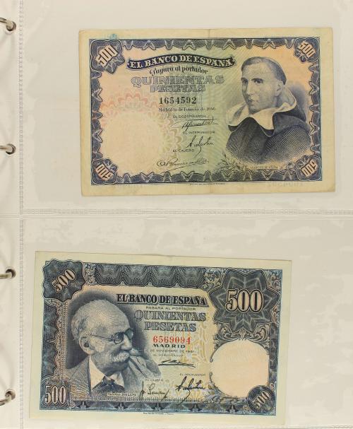 ESTADO ESPAÑOL. Lote de 64 billetes 1 a 1.000 Pesetas. 1936 