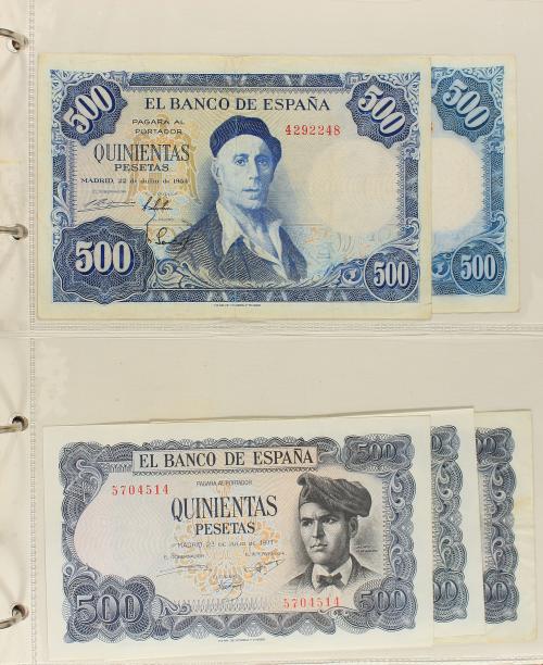 ESTADO ESPAÑOL. Lote de 64 billetes 1 a 1.000 Pesetas. 1936 