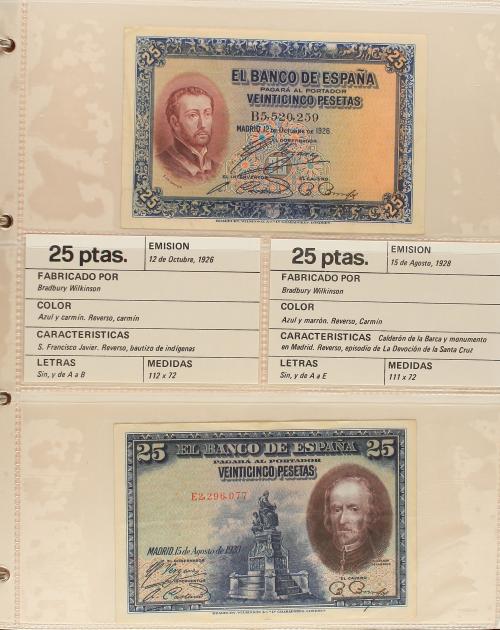 GUERRA CIVIL, ZONA REPUBLICANA. Lote de 49 billets 25 Céntim