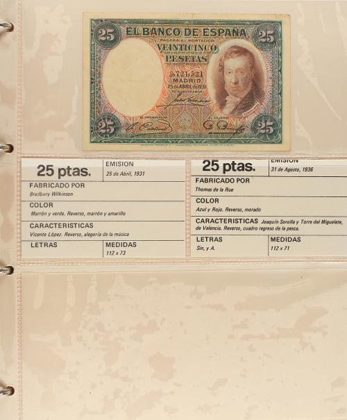 GUERRA CIVIL, ZONA REPUBLICANA. Lote de 49 billets 25 Céntim