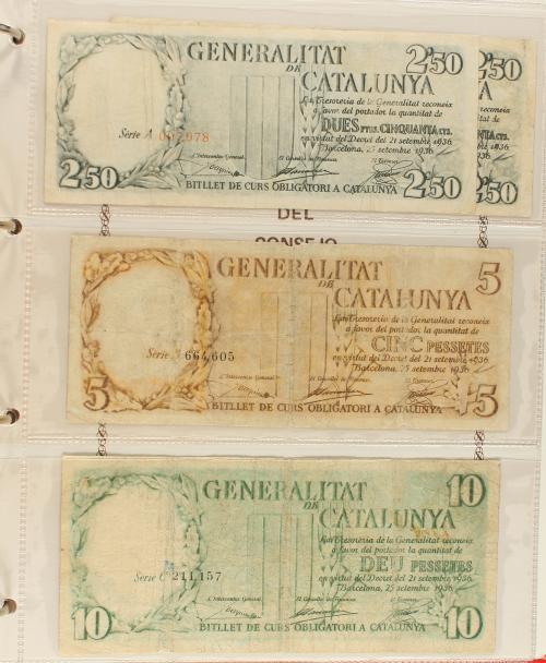 GUERRA CIVIL, ZONA REPUBLICANA. Lote de 49 billets 25 Céntim