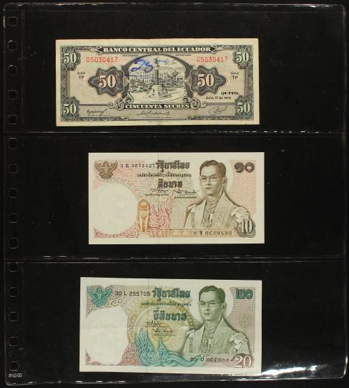 BILLETES EXTRANJEROS. Lote 50 billetes. Siglo XX. DIVERSOS P