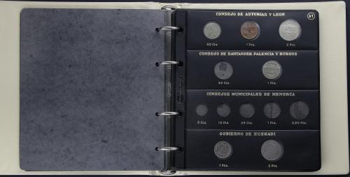 EMISIONES LOCALES GUERRA CIVIL. Lote 26 monedas 5 Céntimos a