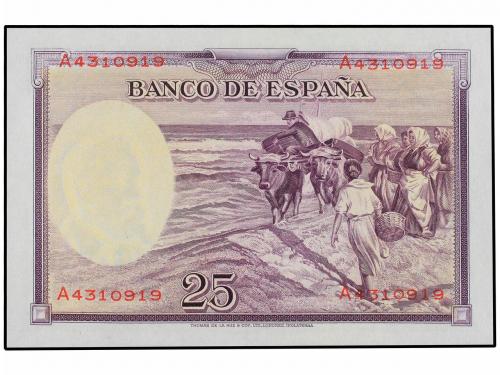 GUERRA CIVIL, ZONA REPUBLICANA. 25 Pesetas. 31 Agosto 1936. 
