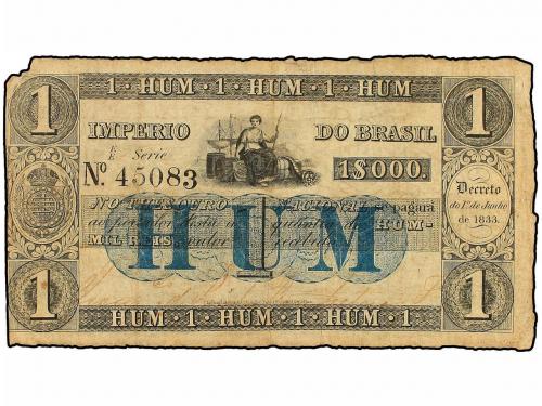 BILLETES EXTRANJEROS. 1.000 Reis. 1 Julio 1833 (1843-60). BR