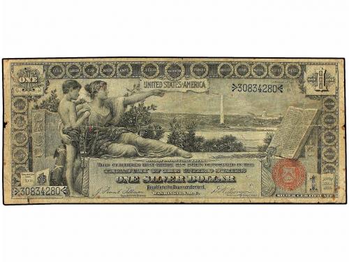 BILLETES EXTRANJEROS. 1 Dólar. 1896. ESTADOS UNIDOS. Silver 