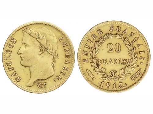 FRANCIA. 20 Francos. 1813. NAPOLEÓN EMPEREUR. UTRECHT. 6,42 