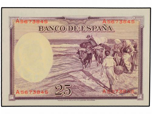 GUERRA CIVIL, ZONA REPUBLICANA. 25 Pesetas. 31 Agosto 1936. 