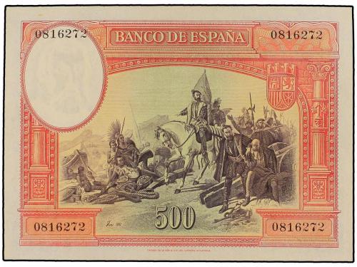 GUERRA CIVIL, ZONA REPUBLICANA. 500 Pesetas. 7 Enero 1935. H