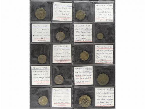 MONEDA CATALANA LOCAL Y PELLOFES. Lote 20 Pellofes. CALDES D