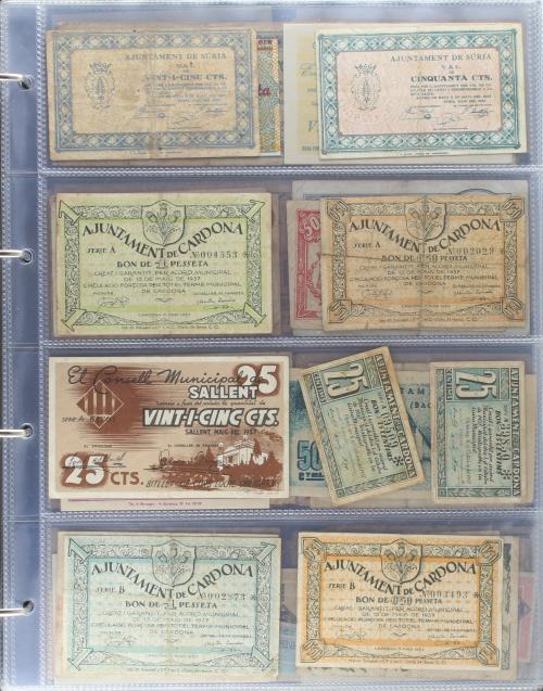 CATALUNYA. Lote 430 billetes. CATALUNYA. Incluye 2,50, 5 y 1