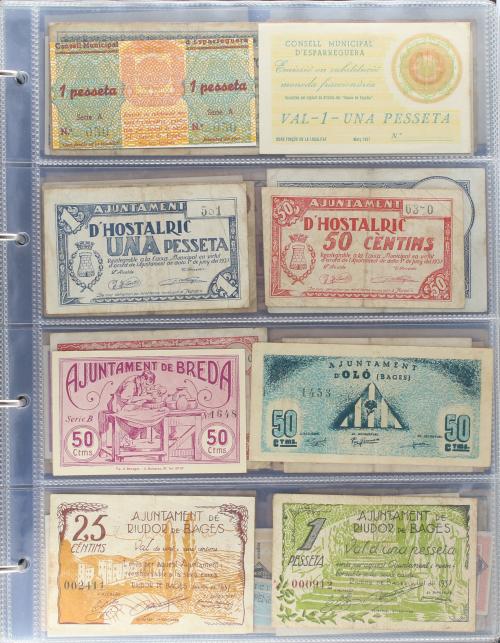 CATALUNYA. Lote 430 billetes. CATALUNYA. Incluye 2,50, 5 y 1