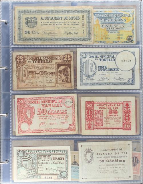 CATALUNYA. Lote 430 billetes. CATALUNYA. Incluye 2,50, 5 y 1