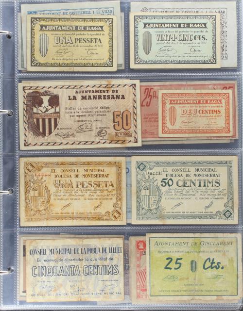 CATALUNYA. Lote 430 billetes. CATALUNYA. Incluye 2,50, 5 y 1