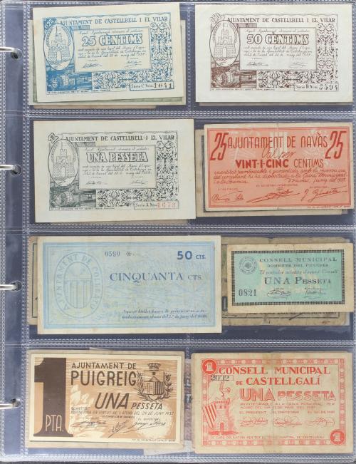 CATALUNYA. Lote 430 billetes. CATALUNYA. Incluye 2,50, 5 y 1