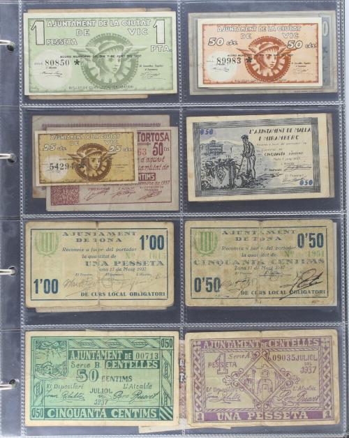 CATALUNYA. Lote 430 billetes. CATALUNYA. Incluye 2,50, 5 y 1