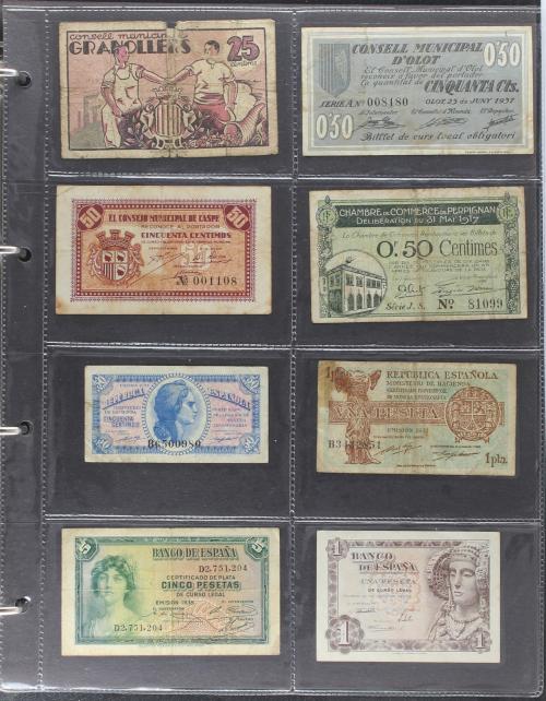 CATALUNYA. Lote 430 billetes. CATALUNYA. Incluye 2,50, 5 y 1