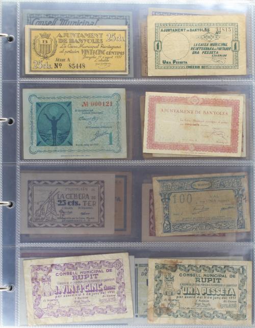 CATALUNYA. Lote 430 billetes. CATALUNYA. Incluye 2,50, 5 y 1